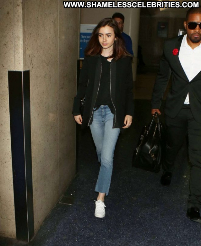 Lily Collins Lax Airport Celebrity Lax Airport Angel Paparazzi Babe