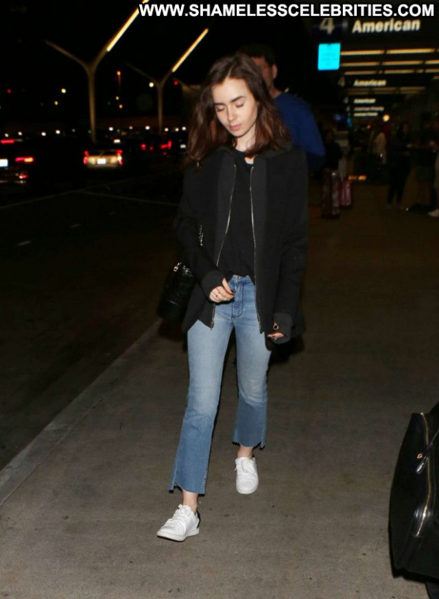 Lily Collins Lax Airport Beautiful Angel Celebrity Paparazzi Babe