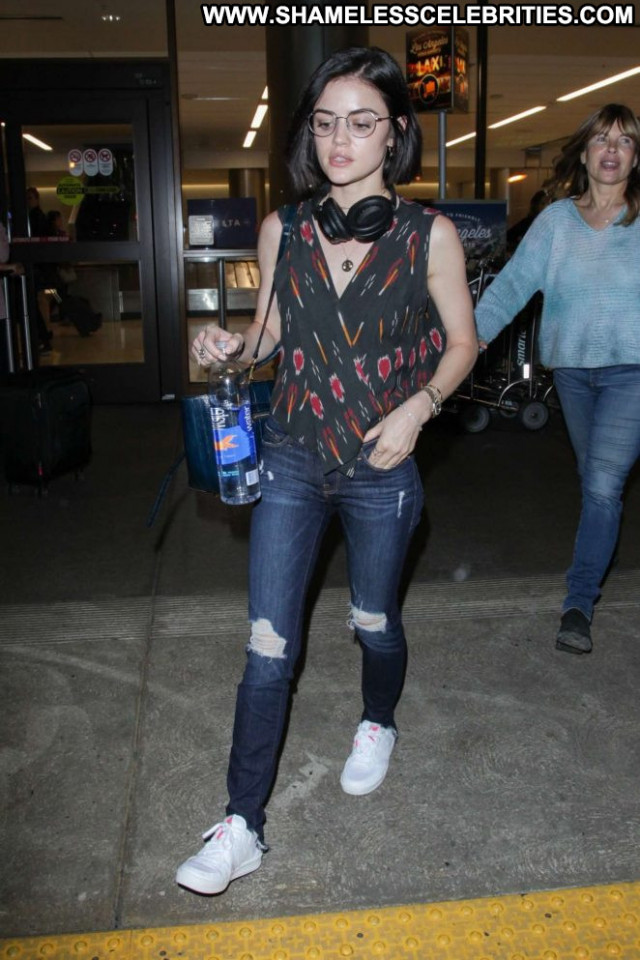 Lucy Hale Lax Airport Los Angeles Celebrity Beautiful Posing Hot