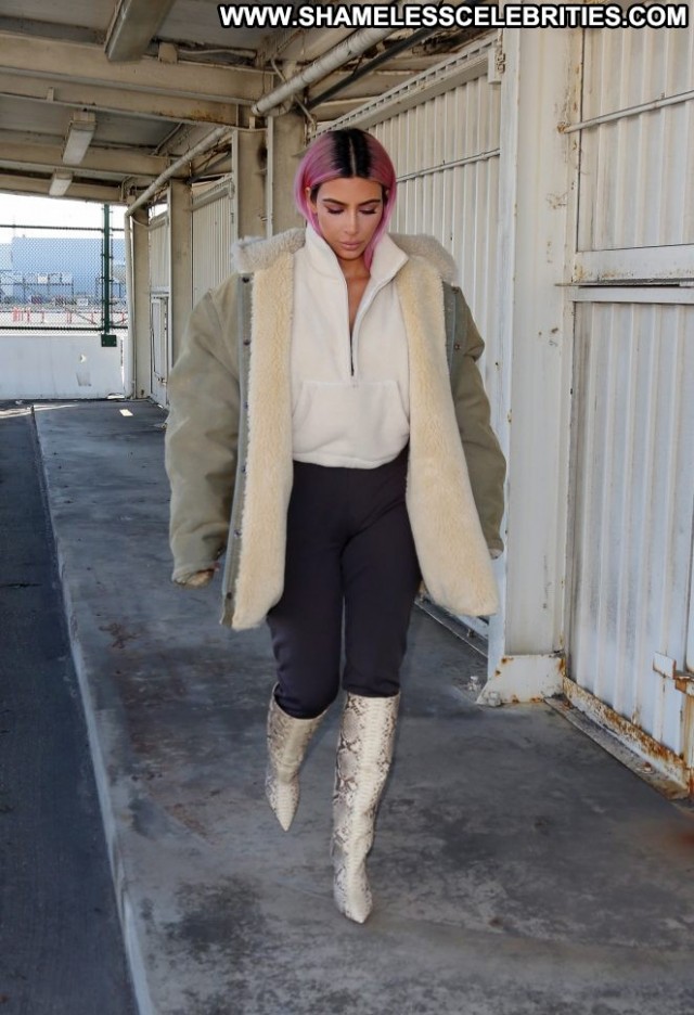 Kim Kardashian Los Angeles Warehouse Celebrity Beautiful Posing Hot