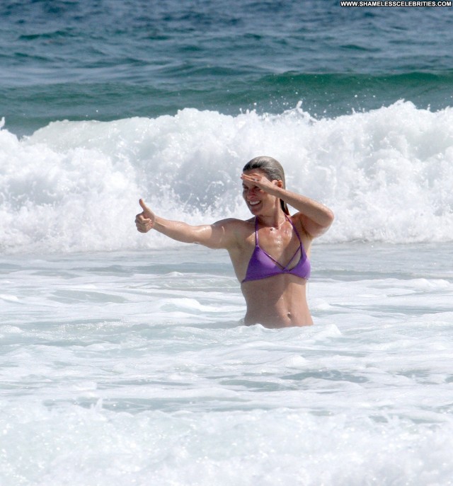 Ali Larter The Beach In Malibu  Beach Swimsuit Actress Posing Hot