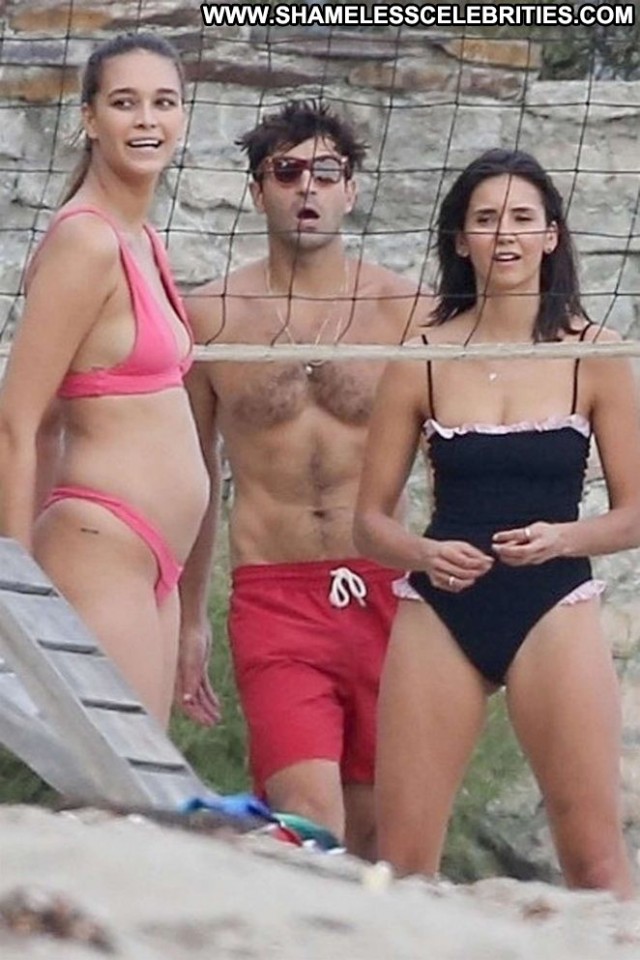 Nina Dobrev No Source Celebrity Paparazzi Swimsuit Mali Posing Hot