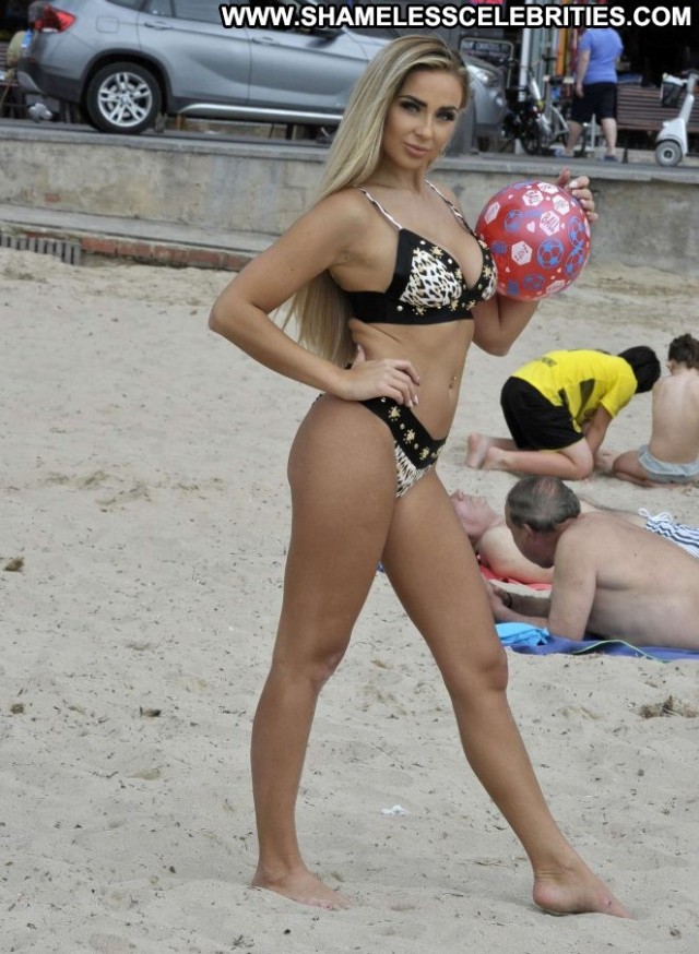 Georgia Cole The Beach Celebrity Beach Posing Hot Bikini Beautiful