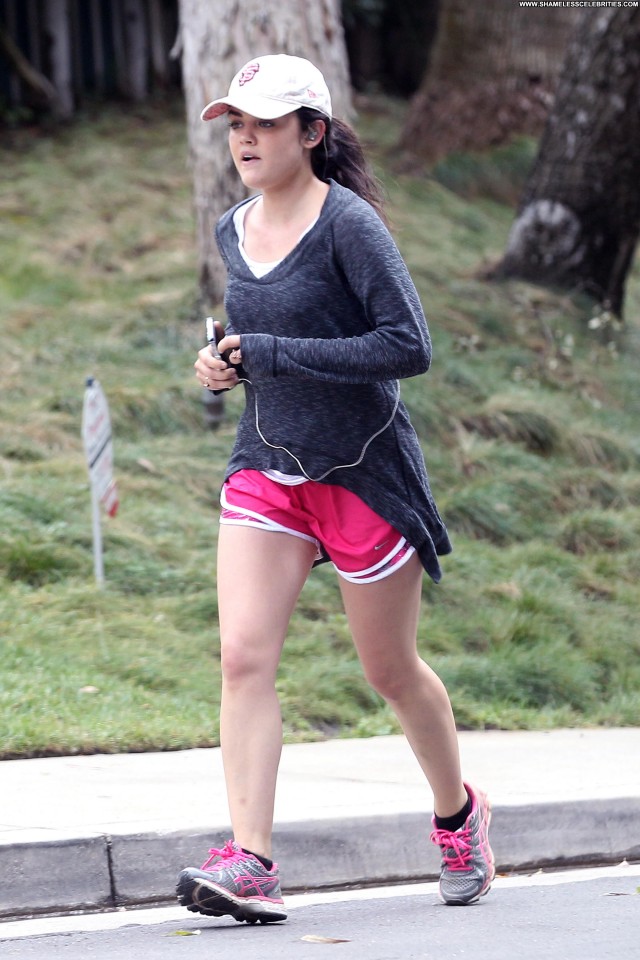 Lucy Hale Los Angeles Celebrity Babe Jogging Posing Hot Beautiful