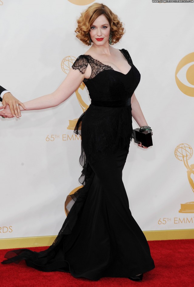 Christina Hendricks Primetime Emmy Awards Beautiful Posing Hot