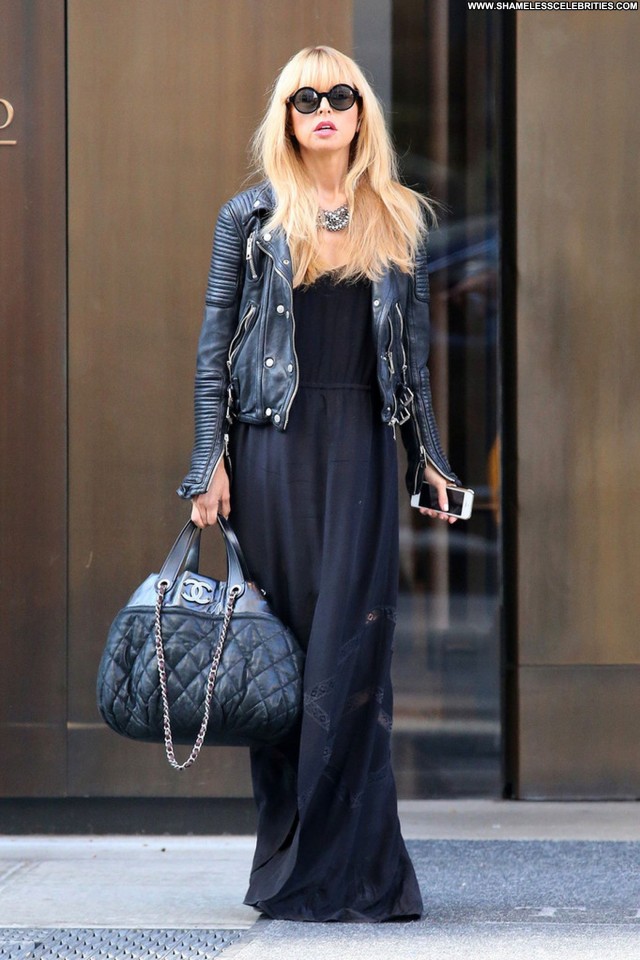 Rachel Zoe Dark Blue Leather Babe New York Beautiful Posing Hot