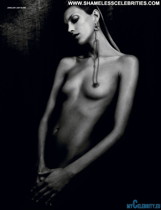 Anja Rubik Id Magazine Photoshoot Topless Babe Nude Posing Hot