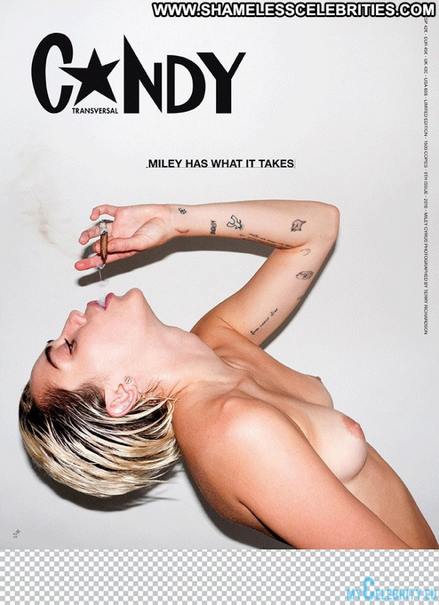 Miley Cyrus No Source Magazine Celebrity Beautiful Posing Hot Usa